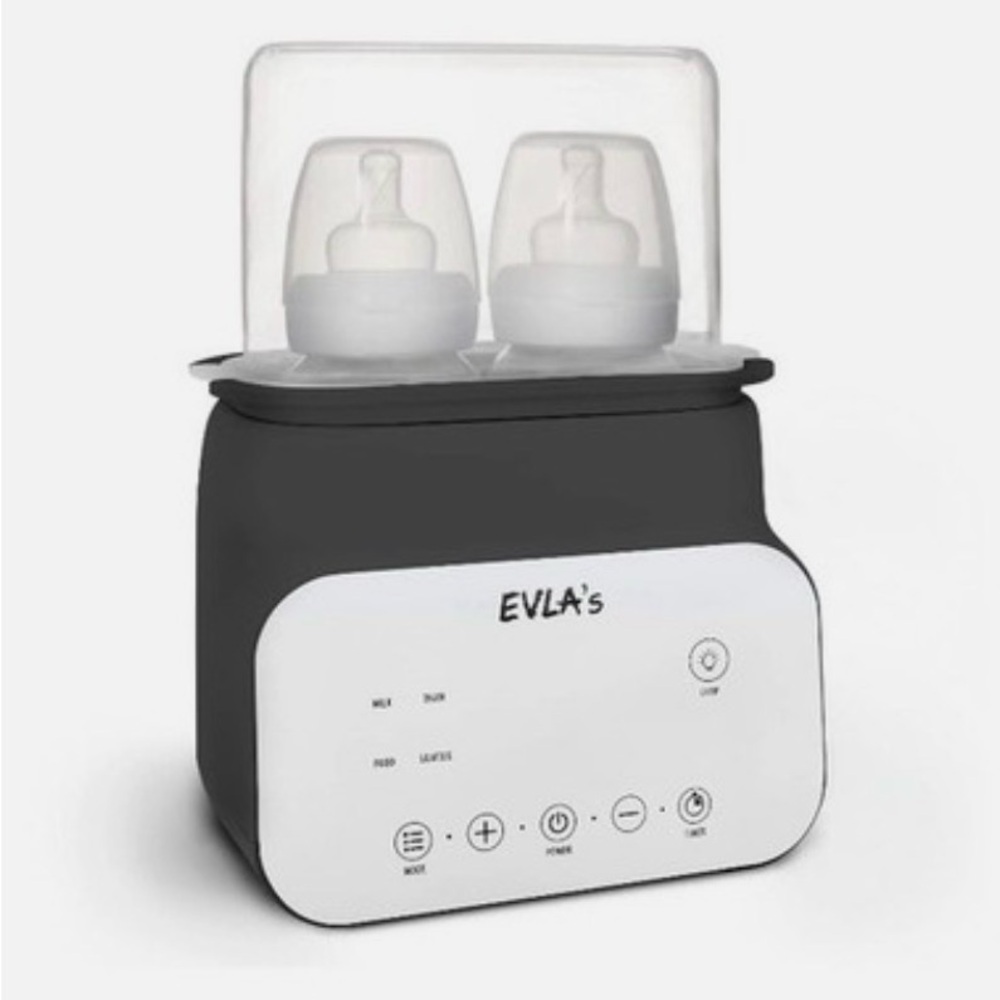 EVLA's Double Bottle Warmer, Defrost & Warm Milk, Sanitize Bottles & More- BLACK